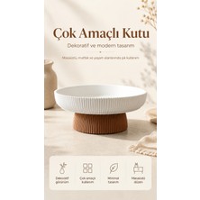 Çok Amaçlı Dekoratif Kutu 17 cm | Takı, Anahtar ve Masaüstü Düzenleyici Sunum Kasesi