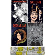 Kayıp Kıta Yayınları Kara Paradoks - Soichi - Mezarlar - Çarpık Dünyalar 3 Manga 1 Artbook Junji Ito Seti (Manga Ayracı ve Özel Cetvel Hediyeli)