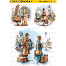 Lora Dekopaj Sulu Transfer Kağıdı - 623 25X35 cm