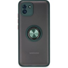 Aydogan's Ayd Samsung Galaxy A03 Kılıf Montreal Yüzüklü Silikon Kapak - Yeşil