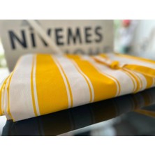 Nivemes Home Nivemeshome Branda Sarı - Beyaz Balkon Perdesi