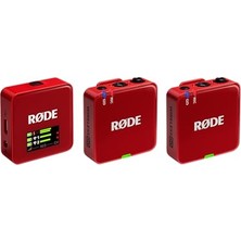 Esranın Dünyası Røde Wireless Go (Gen 3) - Üçüncü Nesil, 32-Bit, Çift Vericili, Kayıt Özellikli Kablosuz Mikrofon Seti (Kırmızı)