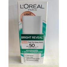 Esranın Dünyası L'oreal Paris Bright Reveal Spf 50+ Koyu Leke Karşıtı Renkli Fluid Günlük Yüz Güneş Kremi 50 ml - Light