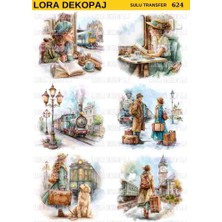 Lora Dekopaj Sulu Transfer Kağıdı - 624 25X35 cm