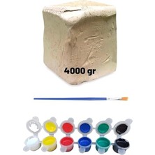 Esranın Dünyası Seramik Hamuru Başlangıç, Kil Çamuru Seti, Doğal Oyun Hamuru 4000 gr