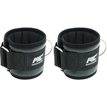 Musclecloth Deri Padded Ankle Cuff 2'li Paket Siyah