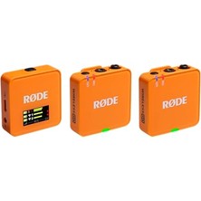 Esranın Dünyası Røde Wireless Go (Gen 3) - Üçüncü Nesil, 32-Bit, Çift Vericili, Kayıt Özellikli Kablosuz Mikrofon Seti (Turuncu)