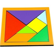 Esranın Dünyası Giftölye Ahşap Renk Tangram 11X11 cm -