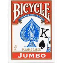 MarkEntegra Rider Back International Jumbo Endeks Oyun Kartları Poker Boyu, 1 Deste, Kırmızı Veya Mavi