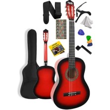 Esranın Dünyası Midex CG-36RD Kaliteli 36 Inç 3/4 Juniur Çocuk Gitarı 8-12 Yaş Arası (Çanta Askı Capo Nota Sticker Pena Metod)