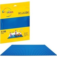 Esranın Dünyası Classic Mavi Zemin Plakası – 25×25 cm Sert Taban | Lego® ile Uyumlu Yapı Blok Platformu