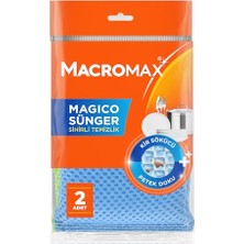 Esranın Dünyası Macro Max Magico Bulaşık Süngeri 2'li Paket, Petek Dokulu Çizmez Kir Sökücü Sünger