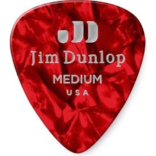 Esranın Dünyası Dunlop Selüloit Gitar Pençeleri, Orta, Kırmızı Pearloid, 72'li Paket