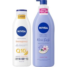 Esranın Dünyası Nıvea Q10 Sıkılaştırıcı C Vitamini Vücut Losyonu 250ML ve Kiraz Çiçeği Vücut Losyonu 400ML, Nemlendirici