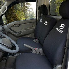 Antwax Hyundai H100 Siyah Penye Oto Koltuk Kılıfı - Marka Logo Baskılı