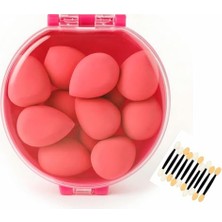 Esranın Dünyası 8’li Makyaj Süngeri Seti + Aplikatör Çubuk Hediyeli – Yumuşak, Lateks Içermeyen Beauty Blender Süngerleri (Yeşil, Pembe, Sarı, Mavi, Mor) | Nemli & Kuru Kullanım (Kırmızı)