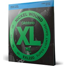Esranın Dünyası Daddarıo EXL220 Bas Gitar Tel Seti, Xl, 40-95, Long Scale, Nıckel