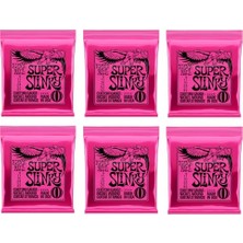 Esranın Dünyası Ernie Ball Super Slinky Nickel Wound Electric Guitar Strings 6 Pack - 9-42 Gauge