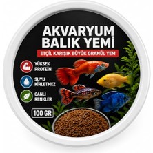 Esranın Dünyası Etçil Akvaryum Balık Yemi, Granül 500–800 Micron, Yüksek Proteinli%50, Hızlı Büyüme, Canlı Renk, Tüm Tropikal Balıklar Için (100 Gr)