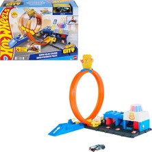 Esranın Dünyası Hot Wheels Polis Istasyonu Oyun Seti Hot Wheels Polis Istasyonu Oyun Seti, 1:64 Ölçekli Oyuncak Polis Arabası ve Ayarlanabilir Pist Çemberi JBM71