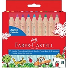 Esranın Dünyası Faber-Castell Ilk Boya Kalemim Jumbo Yarım Boy 12 Renk