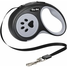 Esranın Dünyası Sogud Otomatik Köpek Tasması 5 Metre Gri – Geri Çekilebilir Kilitli Makara Sistemi – Dayanıklı Şerit Halat – Ergonomik Kaymaz Sap – Küçük ve Orta Irk Köpekler Için Gezdirme Tasması