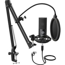 Esranın Dünyası Fıfıne Stüdyo Kondansatör USB Mikrofon Bilgisayar Pc Mikrofon Kiti Ayarlanabilir Makas Kol Standı Şok Montaj Enstrümanlar Ses Kaydı Podcasting Youtube Karaoke Oyun Akışı - T669