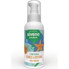 MarkEntegra SIVENO%100 Doğal Çocuk Güneş Losyonu Leke Karşıtı Nemlendirici Bitkisel Vegan Uva Uvb Spf 50+ 100 ml