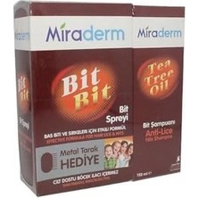Esranın Dünyası Bit Bit Sprey 100 ml -  Tea Tree Oil Şamuan 150 ml + Metal Tarak Hediye (Islak Saçlar Için)