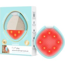 Esranın Dünyası Foreo Flıp Play Advanced LED Saç Fırçası – Kırmızı, Mavi ve Yeşil Işık Modlarına Sahip 3’ü 1 Arada Bakım Aracı, Sağlıklı Görünen Saç ve Saç Derisini Destekler - Ice Ice Baby!