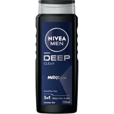 Esranın Dünyası Nıvea Men Erkek Deep Darkwood Banyo ve Duş Jeli 500 Ml,derinlemesine Temizlik,bakımlı Cilt,vücut,yüz ve Saç Için,ferah Koku,aktif Karbon