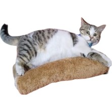 Esranın Dünyası Kedi Oyuncağı Sarılma Yastığı Uyku Oyuncağı Kedi Otlu 30 cm Peluş (1 Adet) (Kahverengi)