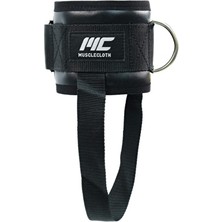 Musclecloth Deri Padded Ankle Cuff Taban Destekli Tekli Paket Siyah
