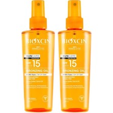 Esranın Dünyası Bioxcin Sun Care Bronzlaştırıcı Yağ 200 ml 15 Spf (2 Paketi)