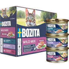 Esranın Dünyası Wild Mix Foam 12 x 85 G - Küçük Dozlarda Gurme Kedi Sı - Ren Geyiği ve Yaban Domuzu ile Sağlıklı Bağırsak Florasını Desteklemek Için Postbiyotiklerle - Eksiksiz Yiyecek