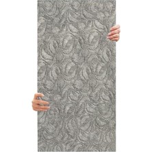 Esranın Dünyası Tink 3D Kendinden Yapışkanlı Duvar Kağıdı Yeni Nesil Akustik Keçe Panel Modern Desen 52X98 cm (Açık Gri, 10 Adet 5 M²)