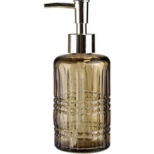 Esranın Dünyası Cam Sıvı Sabunluk,yıldız Desenli Kahverengi 300ML 6,8X17,6CM