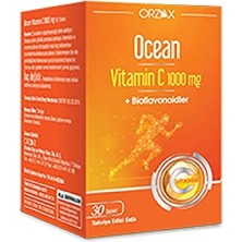 Esranın Dünyası Ocean C Vitamini 1000 Mg + Bioflavonoidler Antioksidan Içeren Takviye Edici Gıda (1 x 30 Tablet)