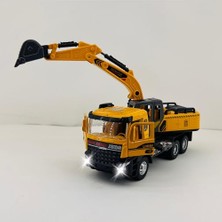 Esranın Dünyası Giffy/oyuncak Iş Makinesi Sesli Işıklı Çek Bırak Vinç, Kule Vinç ve Kepçe 30 cm Aksesuarlı Kapıları Açılan (Kepçe)