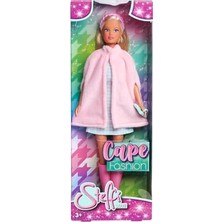 Esranın Dünyası Simba, 105733678, Steffi Love Cape Fashion, Steffi Bir Elbise ve Pelerin Giyiyor, Bot, Saç Bandı ve Özel Tasarım Çantası, 29 cm