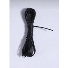 Esranın Dünyası 20 mt 1.5 mm Mumlu Ip (Kolye, Takı Tasarım, Bileklik Ipi) Siyah