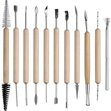 Esranın Dünyası 11LI Metal Ebeşuar, Modelaj Seti, Seramik Hamuru Kil Çamuru Seti