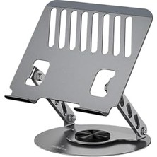 Esranın Dünyası Minesk Macbook ve Laptop Standı 360 Derece Dönebilen Boyutu Ayarlanabilir Alüminyum Alaşım Ergonomik Tasarım Bilgisayar Tutucu (Bilgisayar Standı)