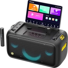 Esranın Dünyası Ikarao Yetişkinler Için Karaoke Makinesi - Şarkı Sözü Ekranlı, Dahili 13.3 Inç Karaoke Ekranı, Hepsi Bir Arada Taşınabilir Karaoke Makinesi, 2 Gizli Kendinden Şarjlı Kablosuz Mikrofon, Gecikme