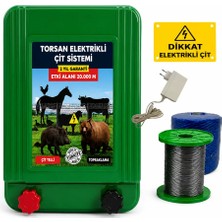 Torsan 220V ADAPTÖRLÜ PRO PLUS 1500 Elektrikli Çit Sistemi ( Domuz - Ayı Kovucu ) 1500MT