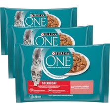 Esranın Dünyası Somonlu Kısırlaştırılmış Kediler Için Yaş Kedi Sı 85 Gram, 4 Adet (3 Paketi)