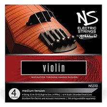 Esranın Dünyası Daddario NS310 Elektro Violin Tel Seti, Ns, 4 Tel, Scale 4/4, Med