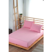 Esranın Dünyası Formeya Lastikli Çarşaf TAKIMI%100 Pamuk (Yastık Kılıflı) (Pudra, 100 x 200)