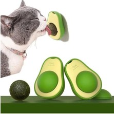 Esranın Dünyası Avokado Şeklinde Yeşil Kedi Çimi Topu Oyuncağı Nanesi Otu Topu Oyuncağı Yapışkanlı Catnip Cat Mint Yeşil Avokado Tasarımlı Kedi Yalama Topu1 Adet