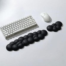Esranın Dünyası Klasse Cloud Klavye ve Mouse Bilek Destek Seti, Bulut Ergopad, Kaymaz Tabanlı, Nefes Alan Kumaş, Ağrı Önleyici (Bilek Desteği Seti, Siyah)